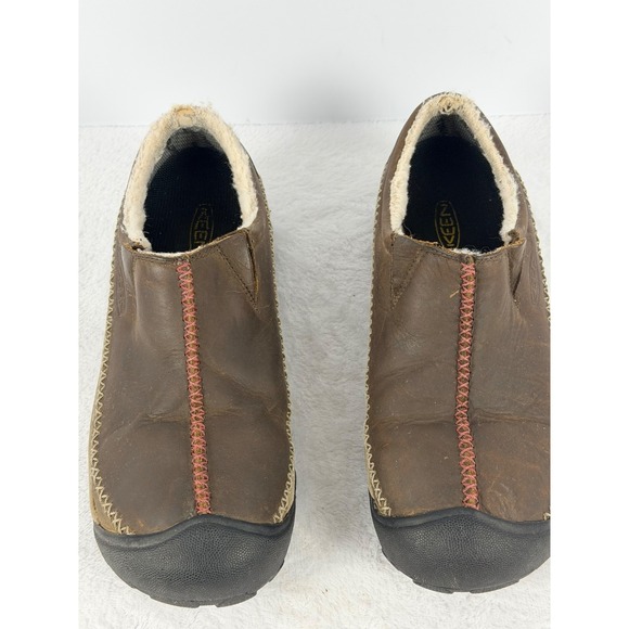 KEEN Hoodoo Leather Slip On Clog Shoes Brown Fleece Lined Men\'s Size 11 main image 4